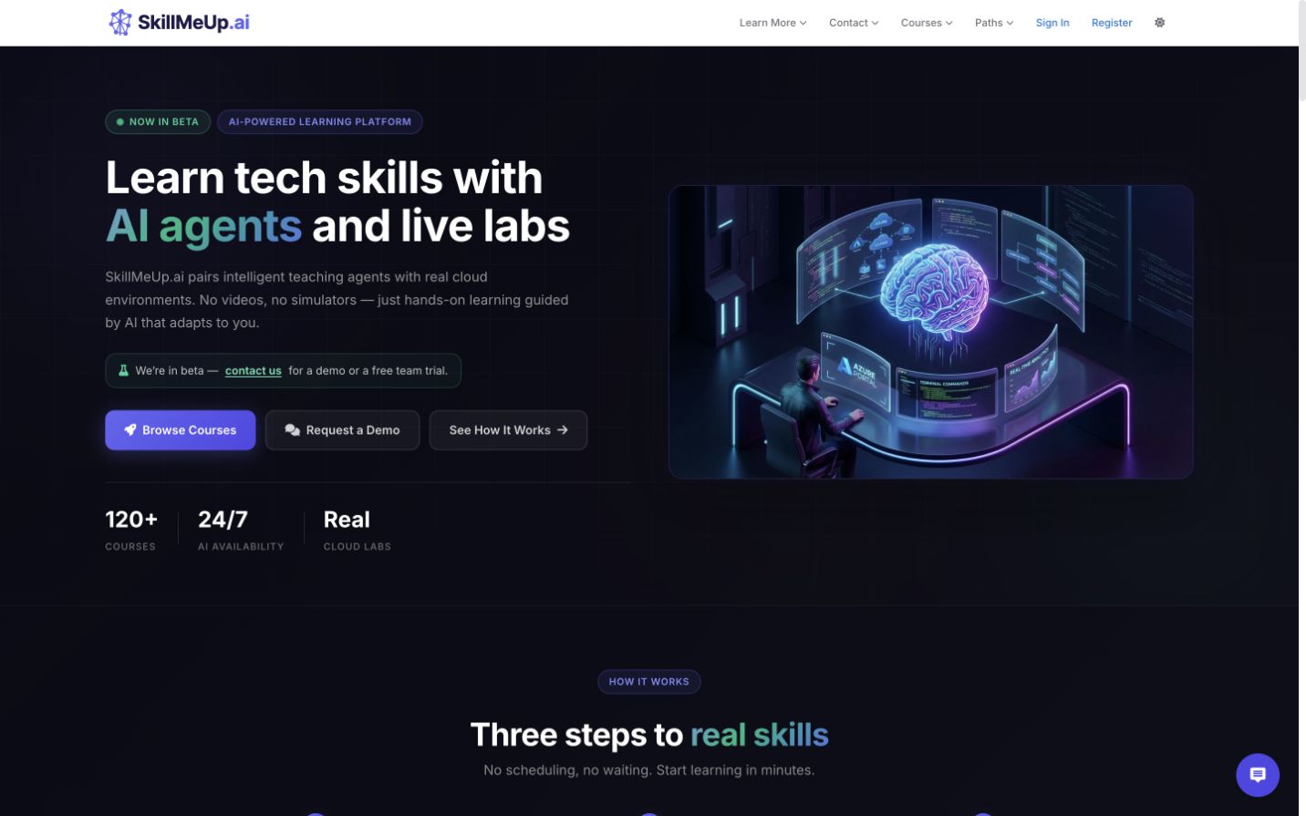 SkillMeUp.ai 首页截图