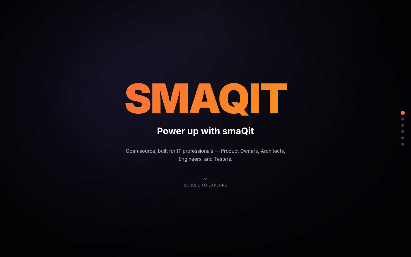 smaQit homepage screenshot