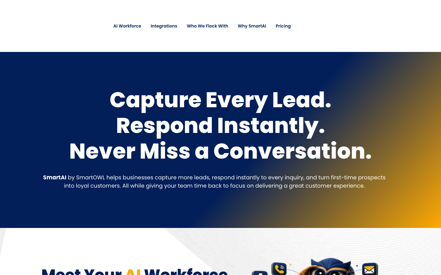 SmartAI by SmartOWL homepage screenshot