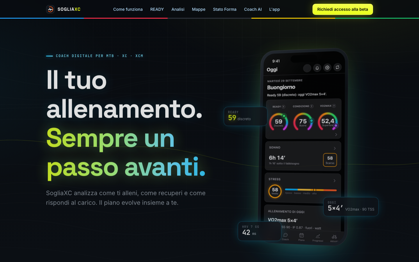 SogliaXC homepage screenshot