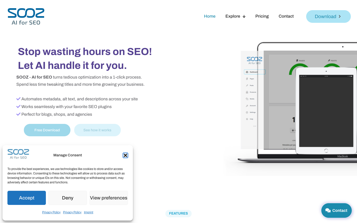 SOOZ landing_page
