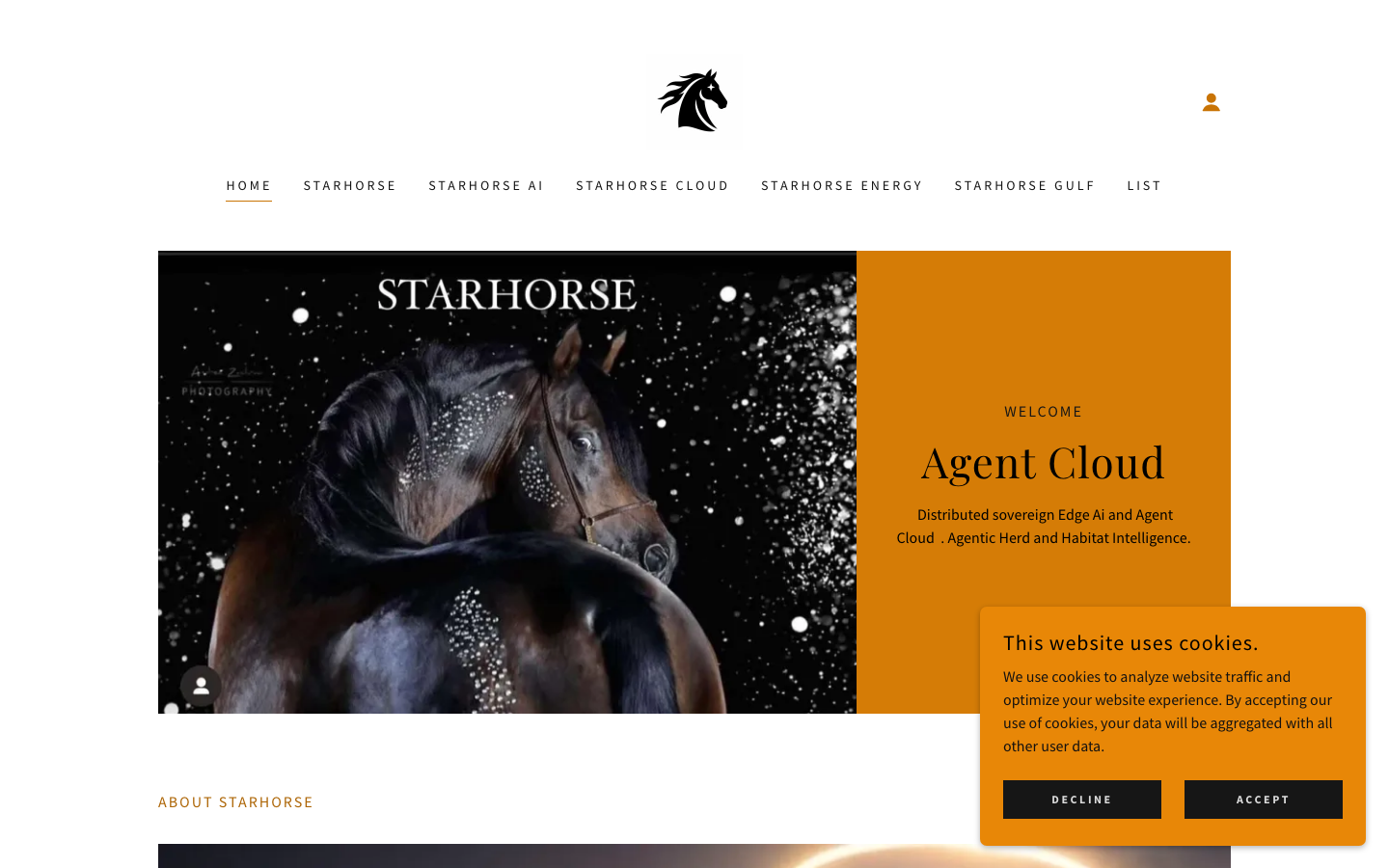 Starhorse Agent Cloud homepage screenshot