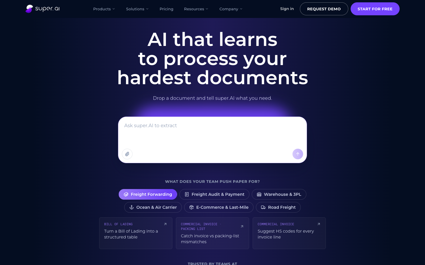 super.AI homepage screenshot