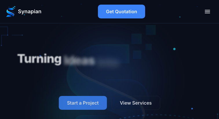 Synapian homepage screenshot