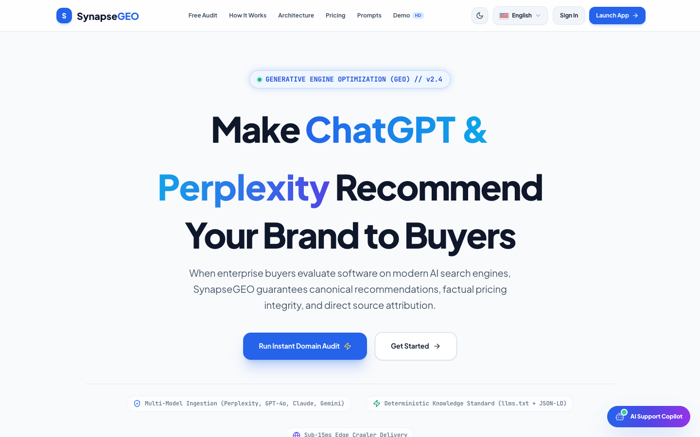 SynapseGEO landing_page