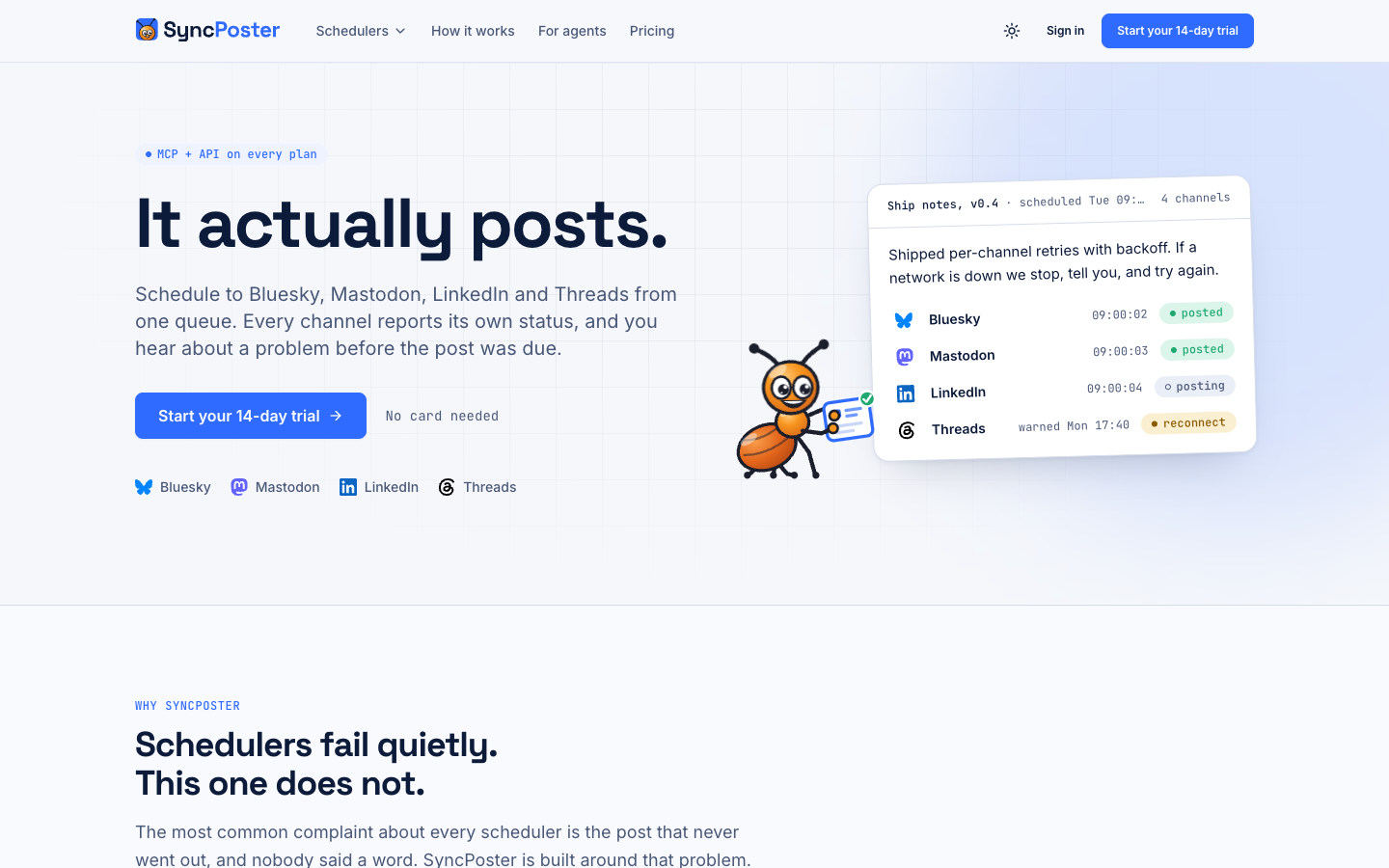 SyncPoster homepage screenshot