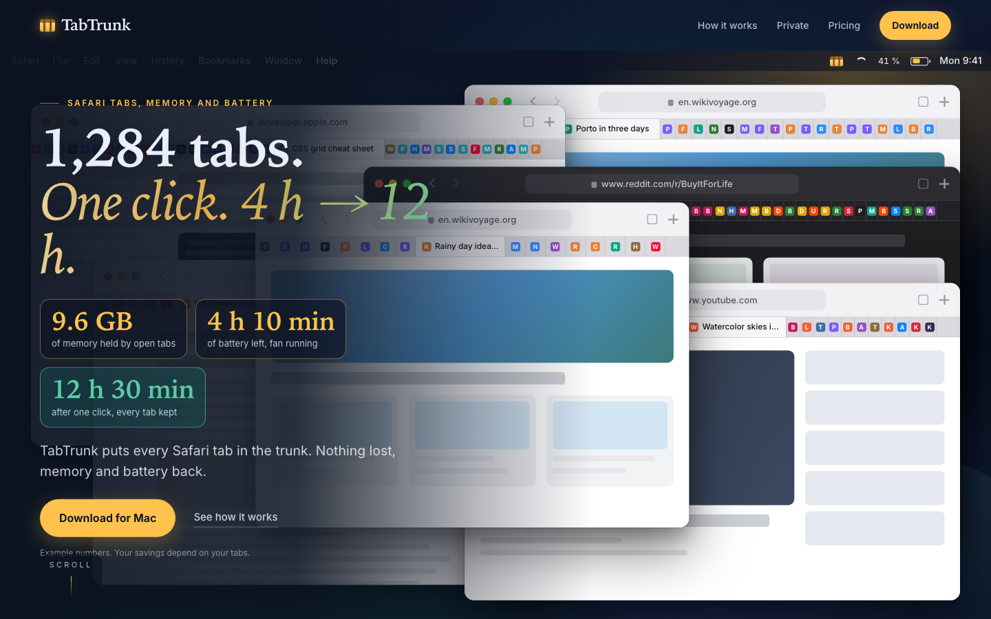 TabTrunk homepage screenshot
