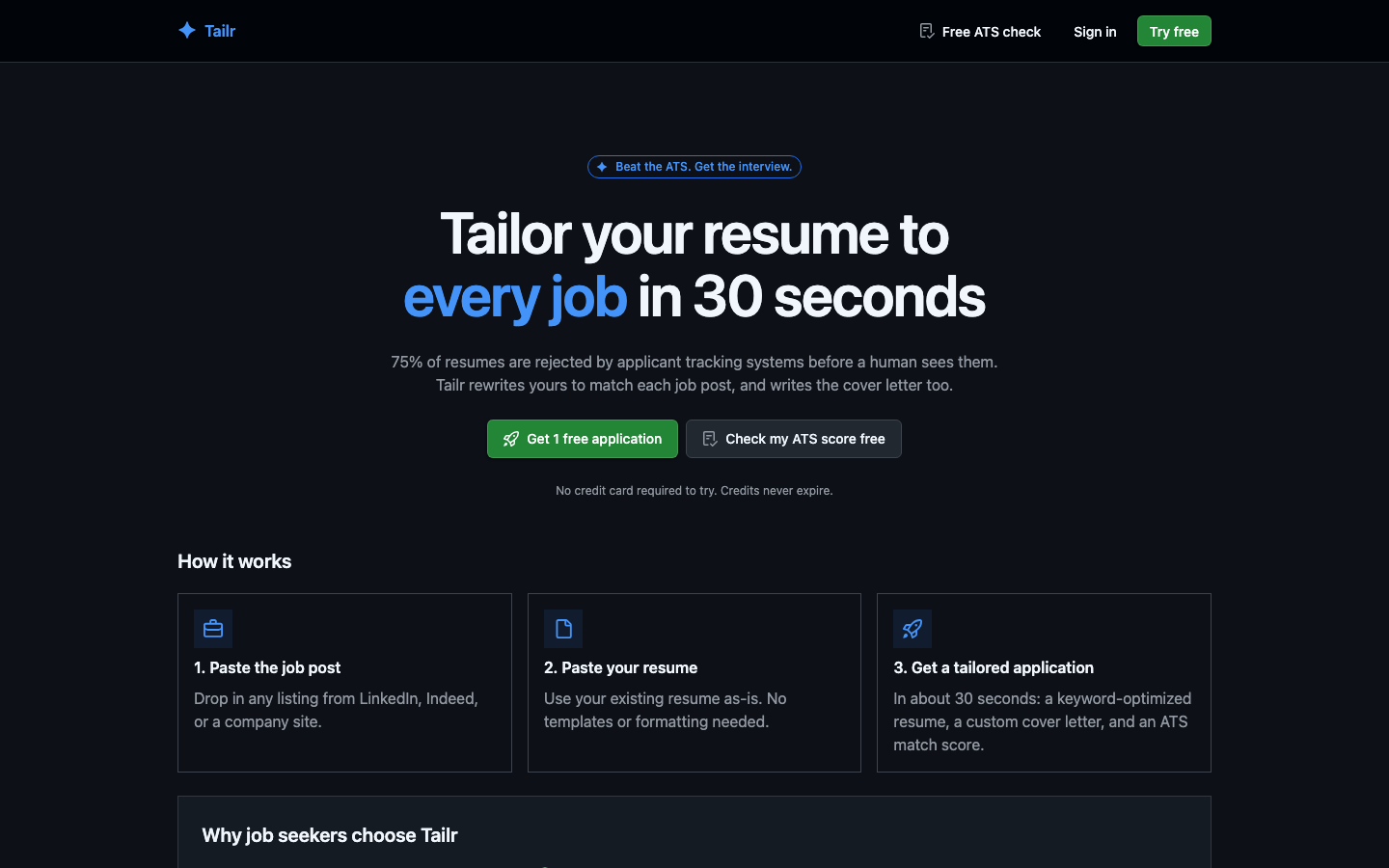 Tailr landing_page