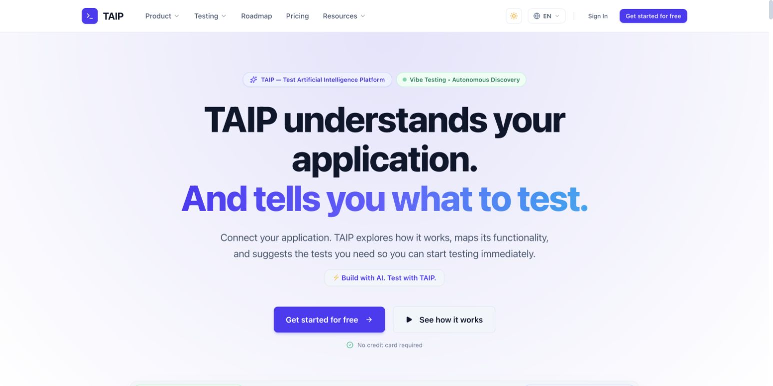 TAIP 首页截图