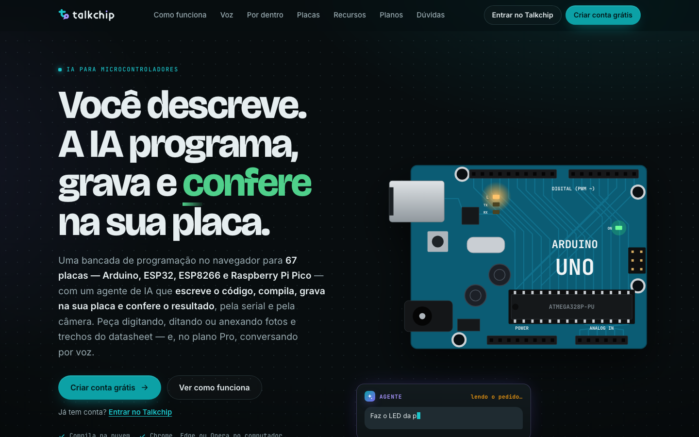 Talkchip homepage screenshot