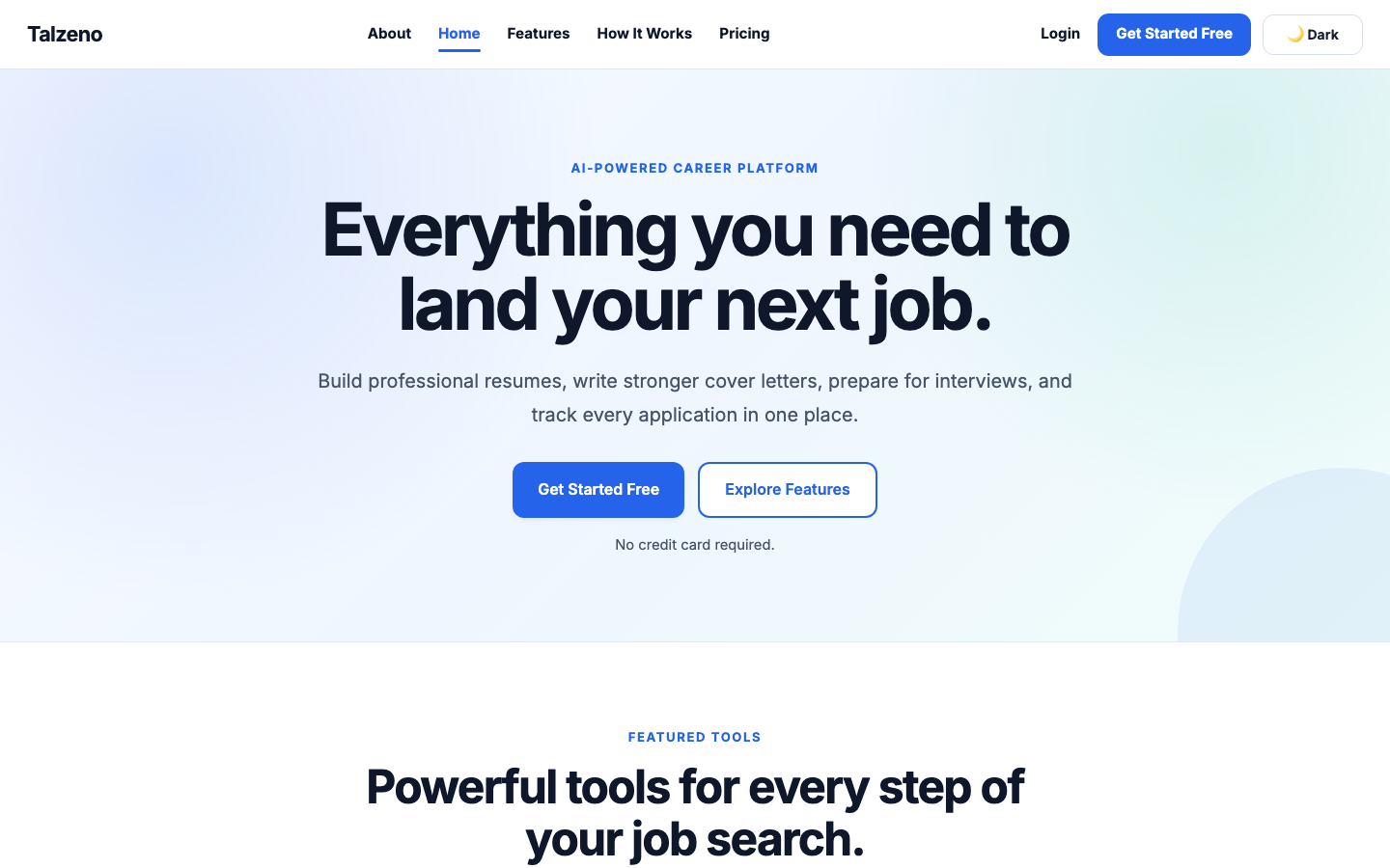 Talzeno landing_page
