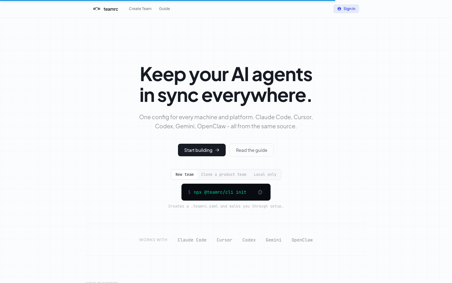 teamrc homepage screenshot