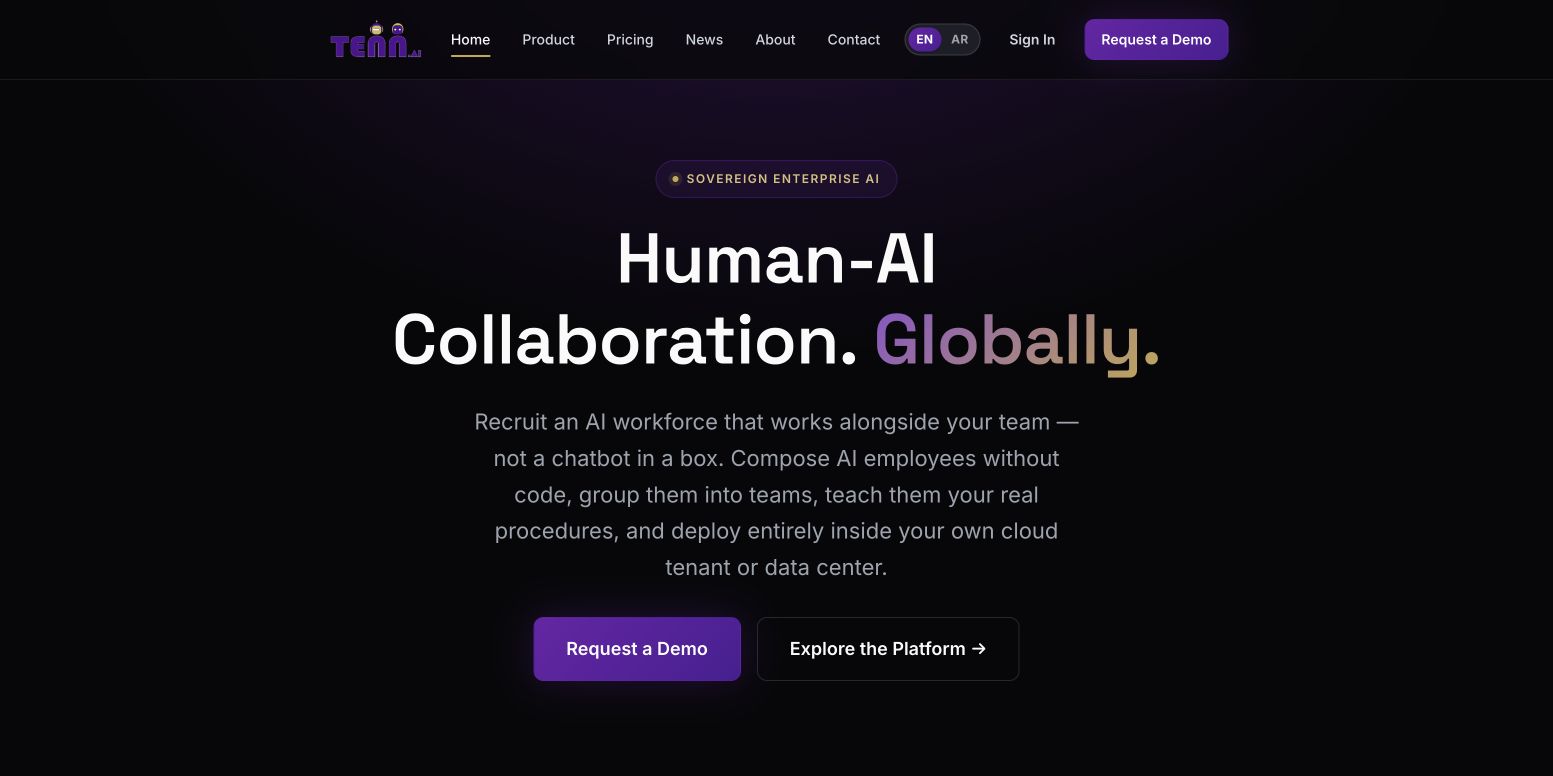TENN.ai landing_page
