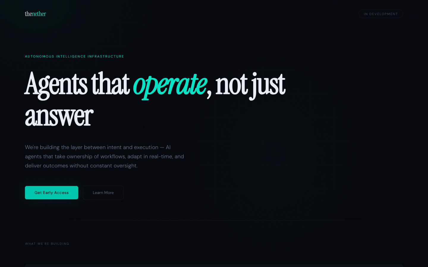 The Nether homepage screenshot