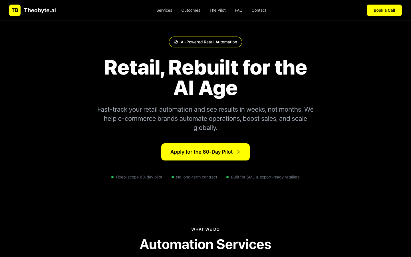 Theobyte.ai landing_page