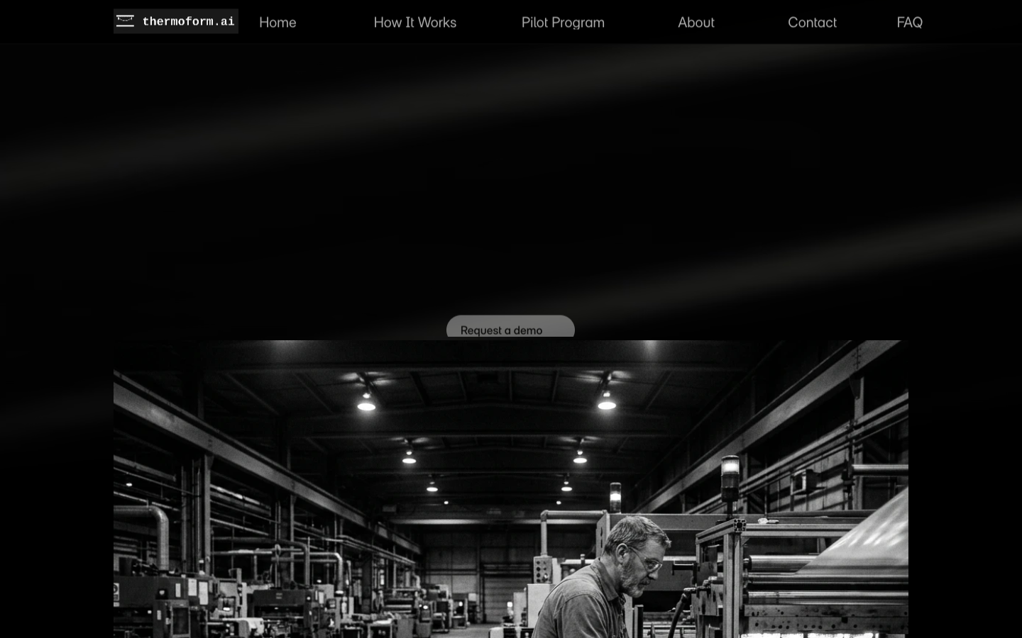 thermoform.ai homepage screenshot
