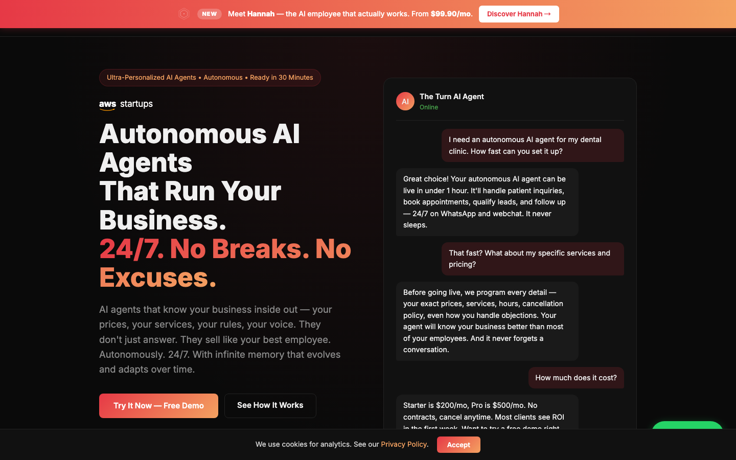The Turn AI landing_page