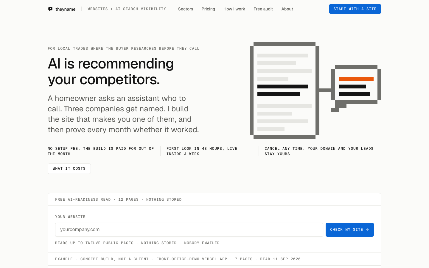 TheyName landing_page