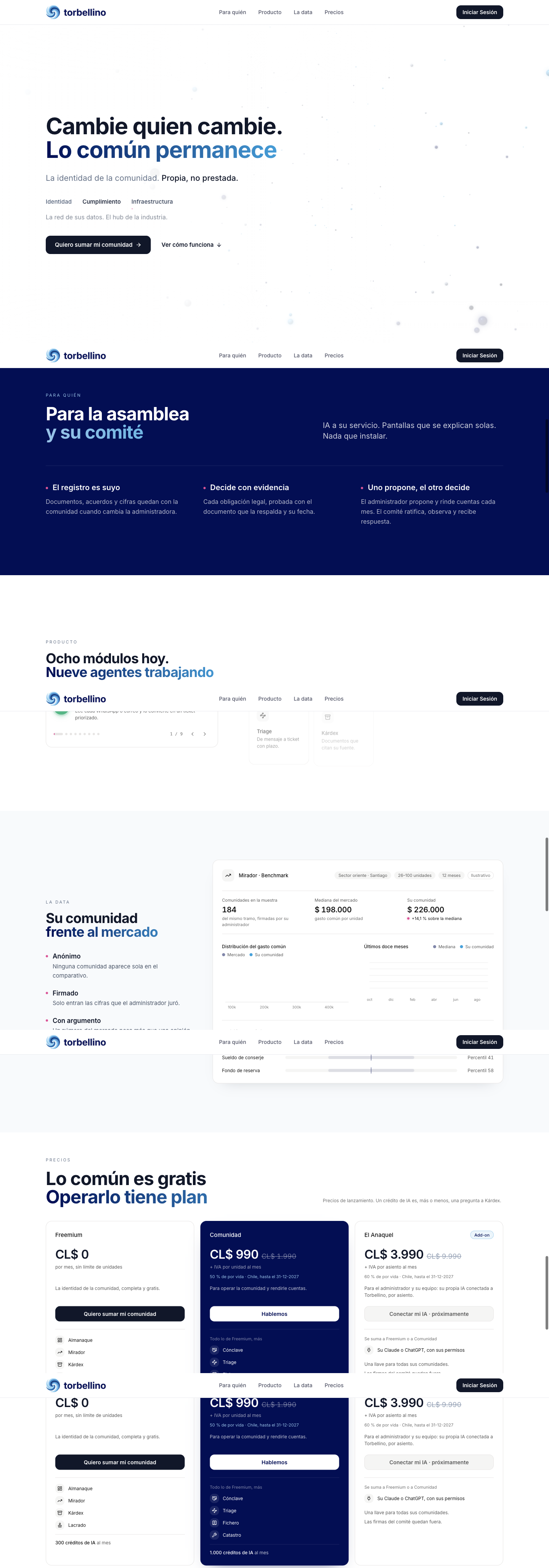 Torbellino homepage screenshot