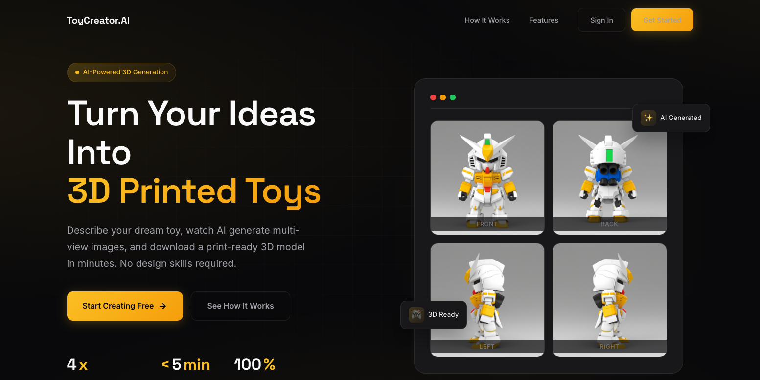 ToyCreator.AI 首页截图