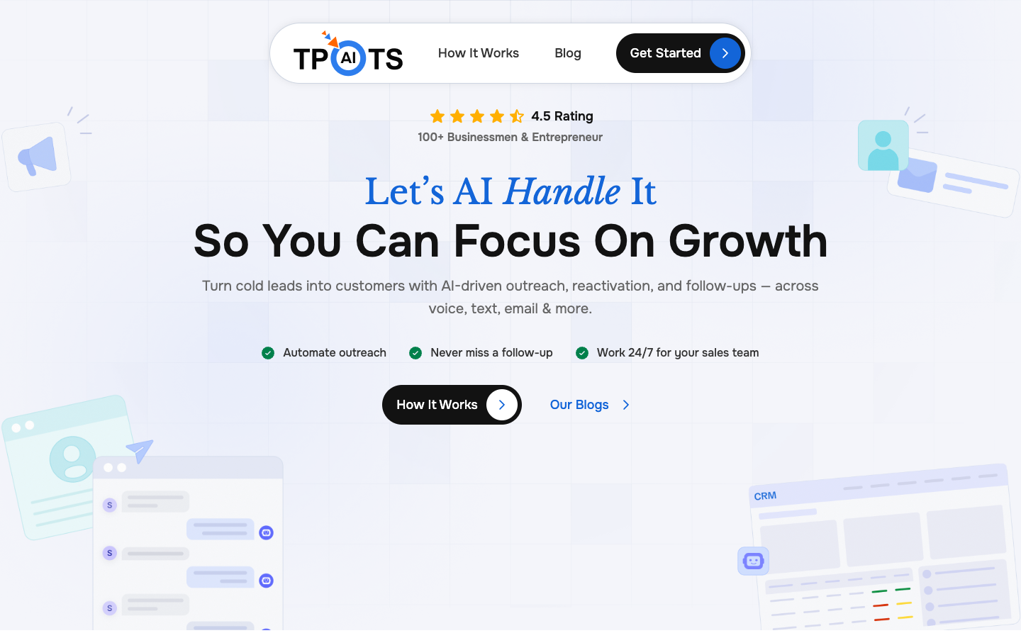 Tpots AI homepage screenshot