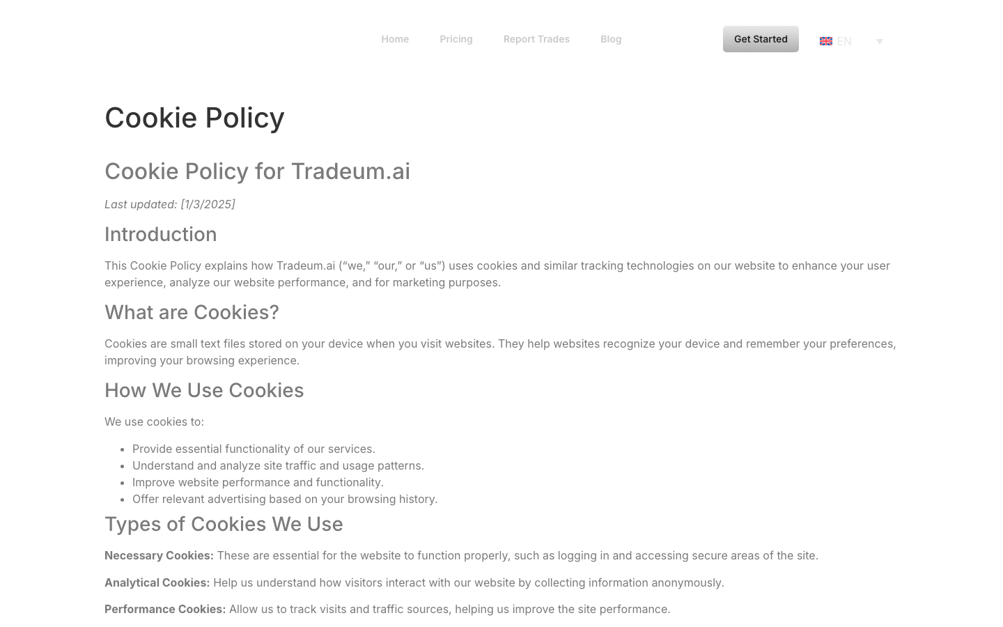 Tradeum homepage screenshot