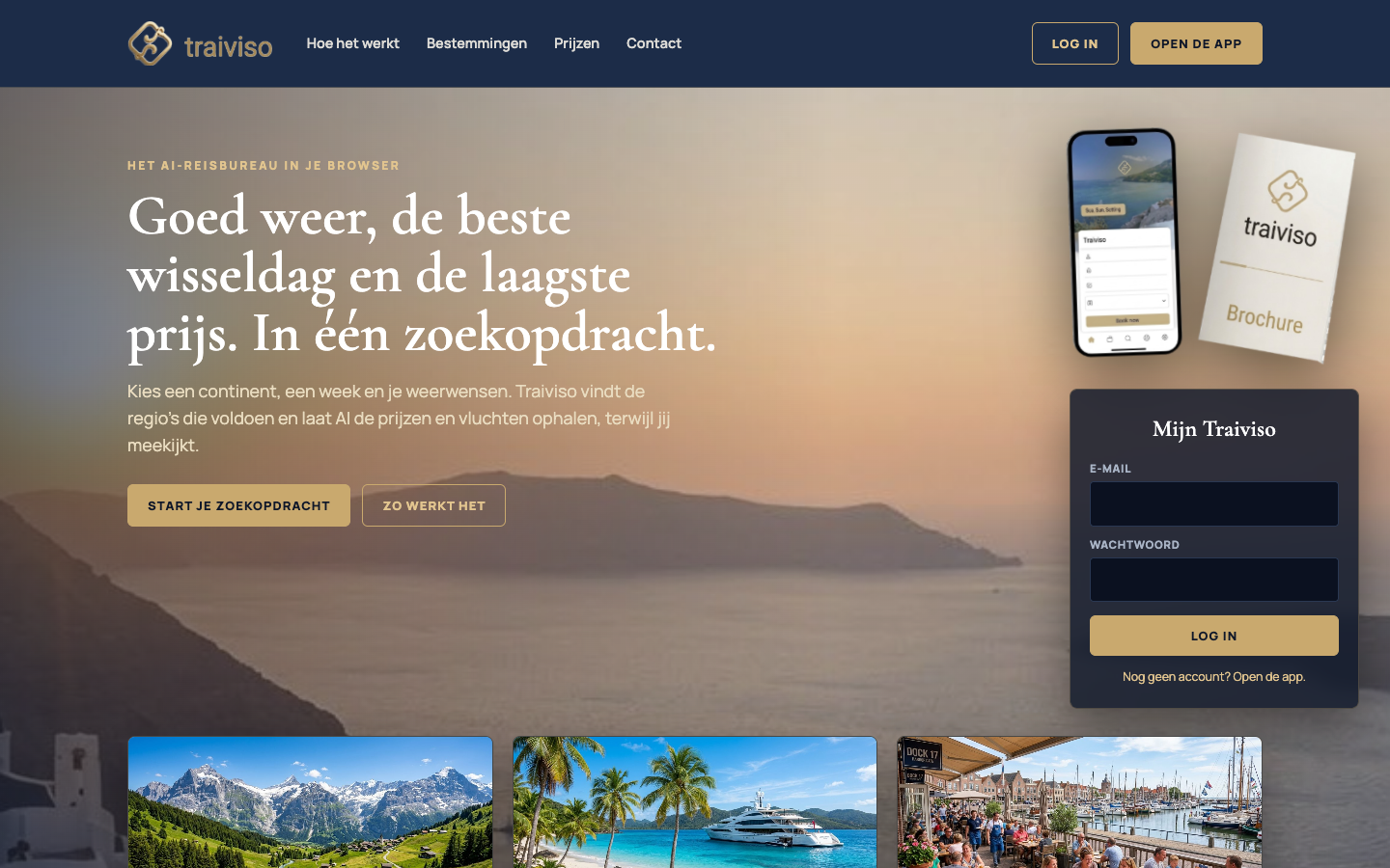 Traiviso homepage screenshot