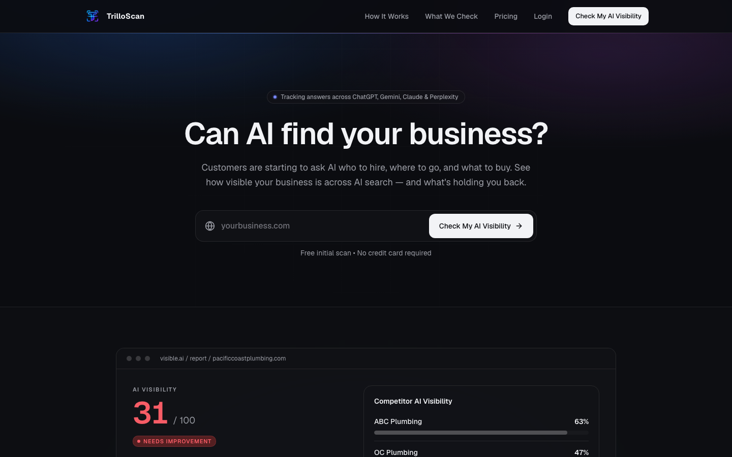 TrilloScan 首页截图