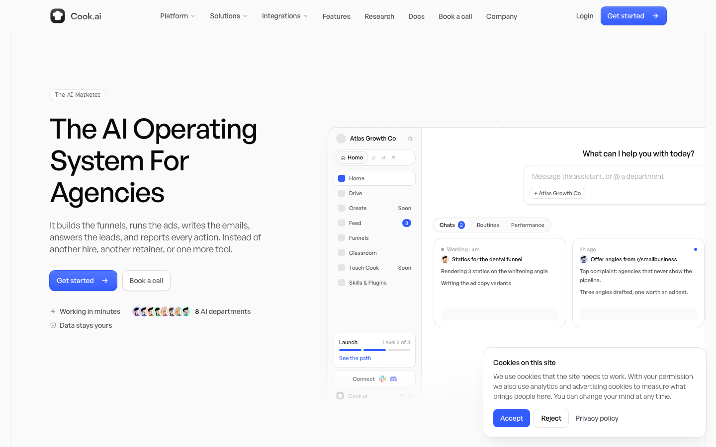Cook.ai homepage screenshot