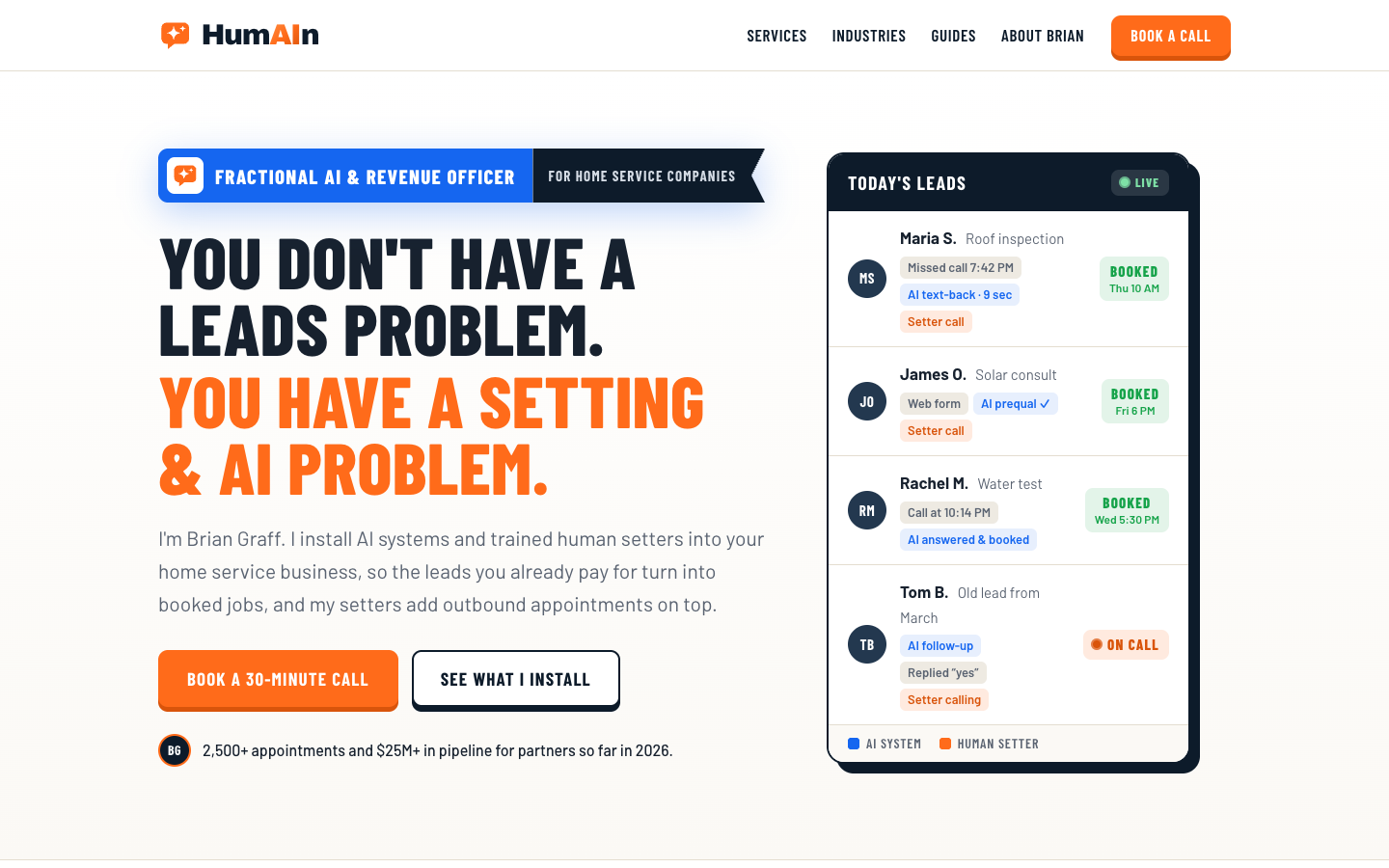 HumAIn homepage screenshot