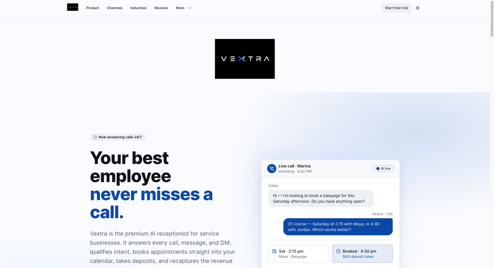 Vextra 首页截图