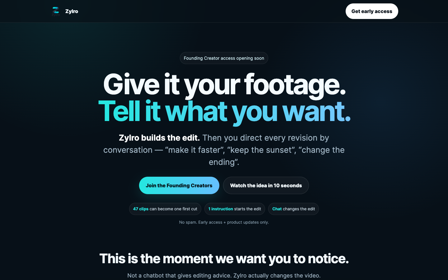 Zylro homepage screenshot