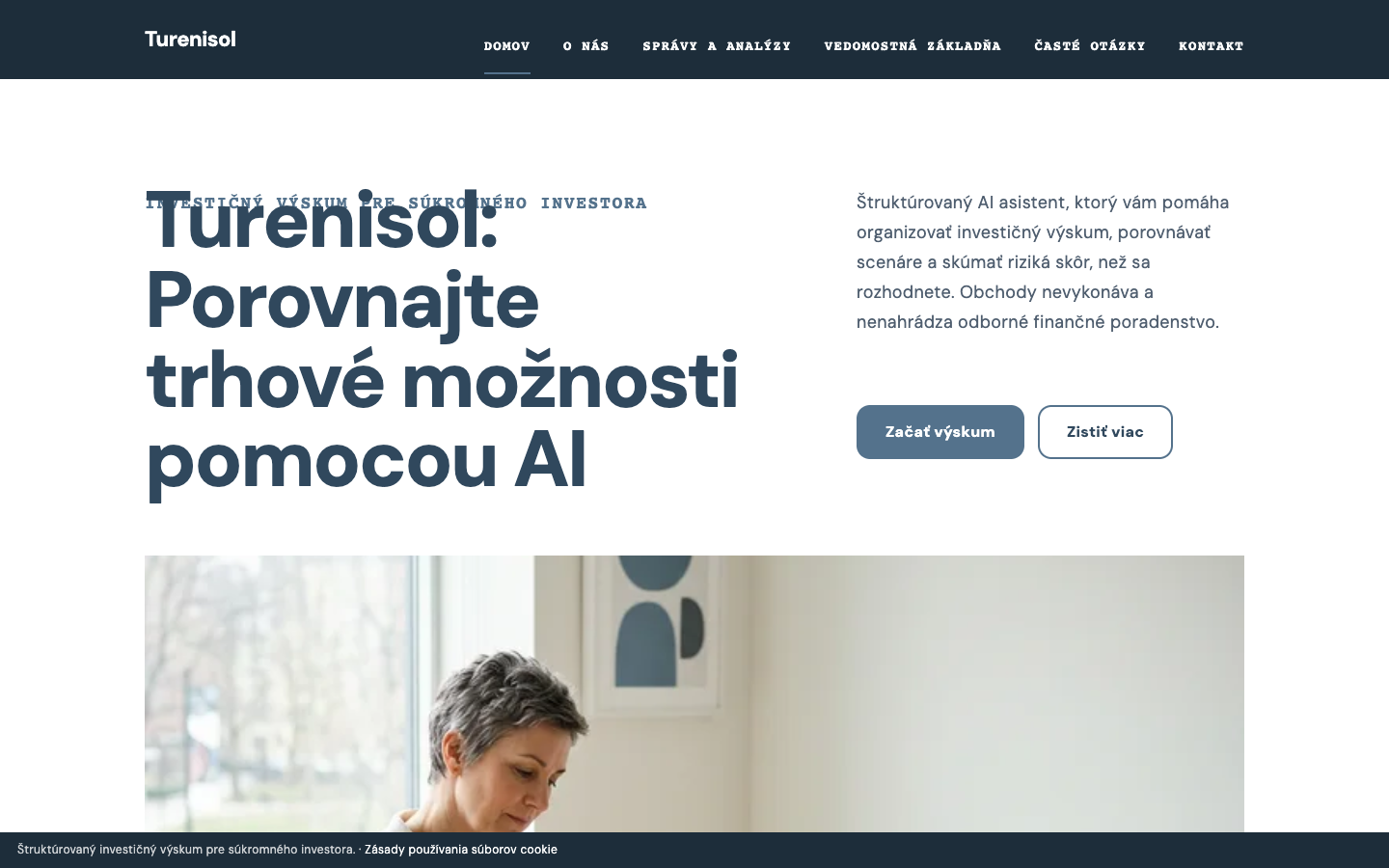 Turenisol homepage screenshot