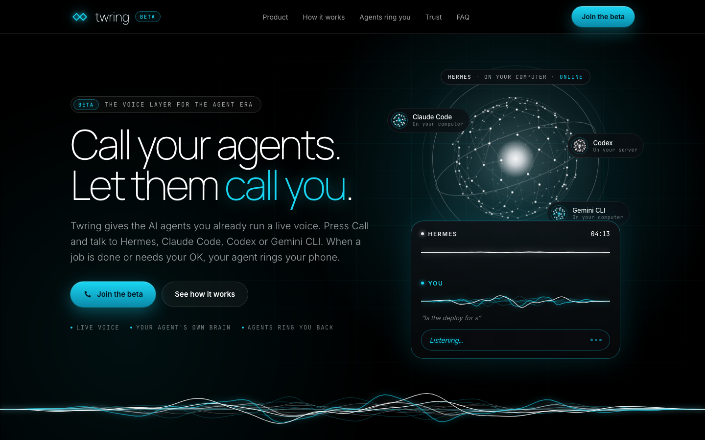 Twring homepage screenshot