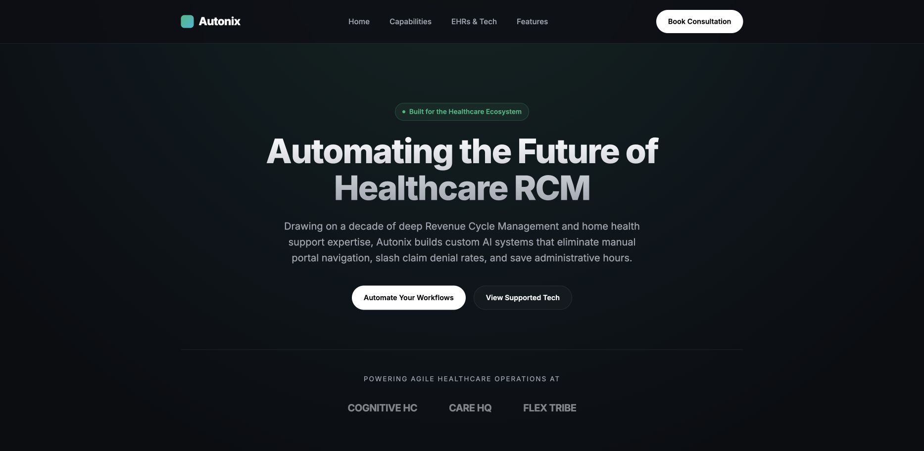 Autonix 首页截图