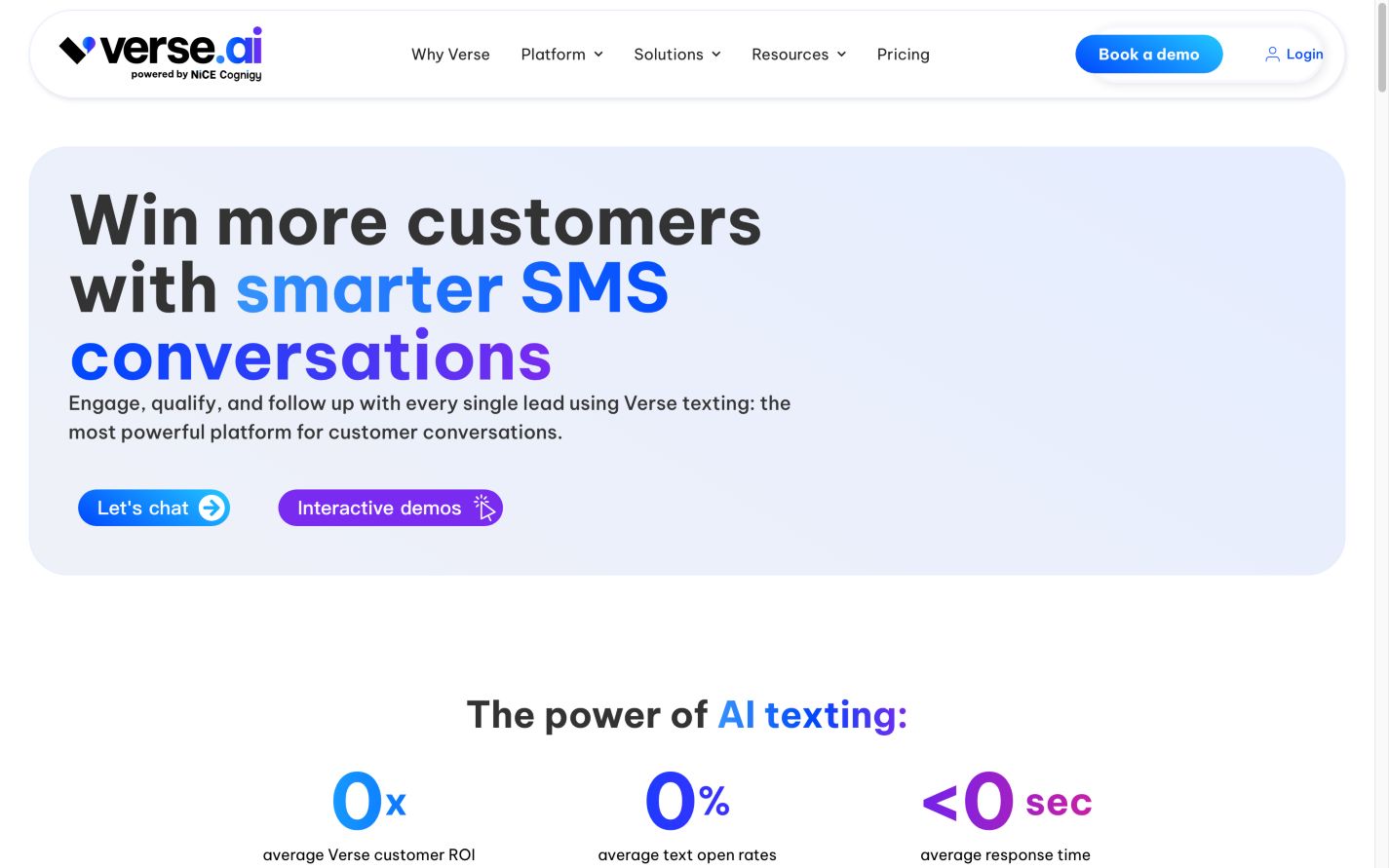 Verse.ai 首页截图