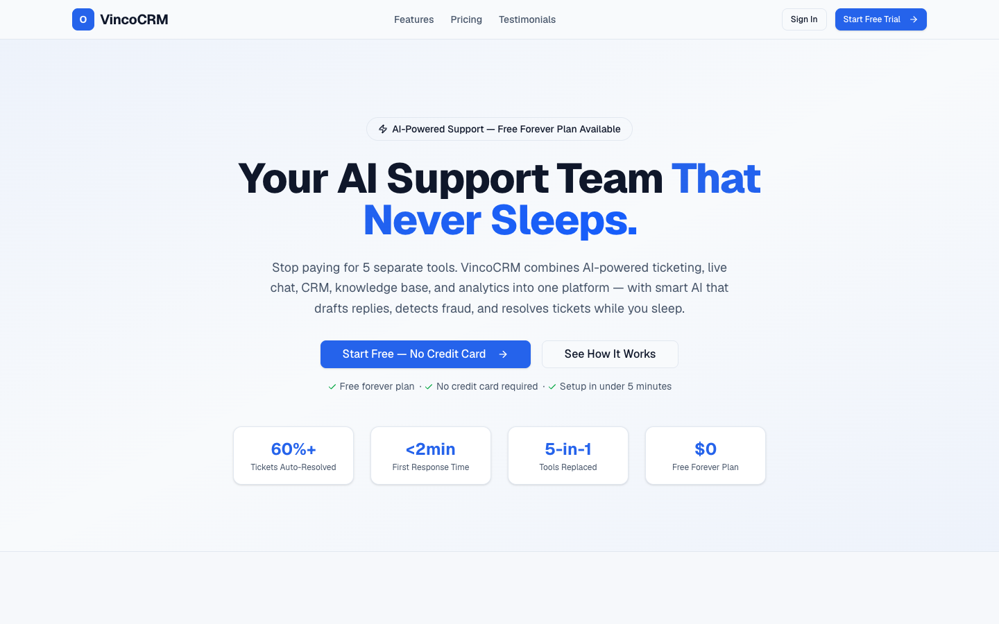 VincoCRM landing_page