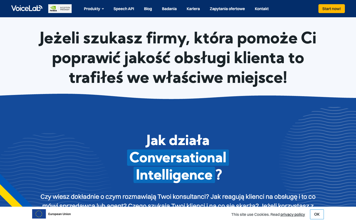 VoiceLab homepage screenshot