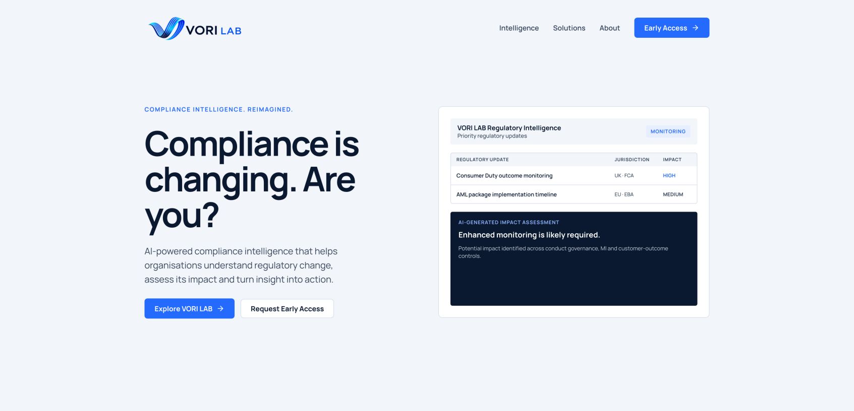 VORI LAB 首页截图