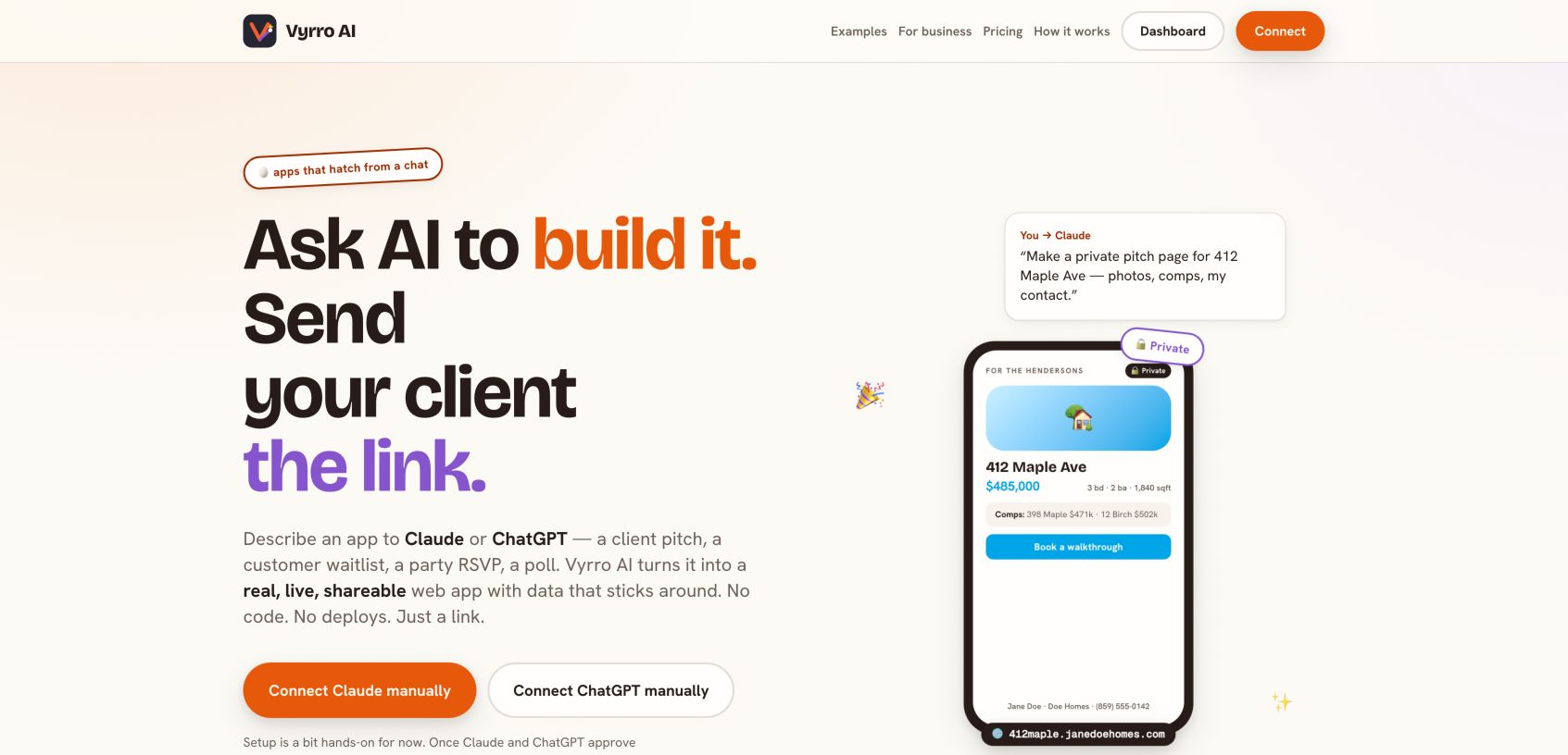 Vyrro AI 首页截图