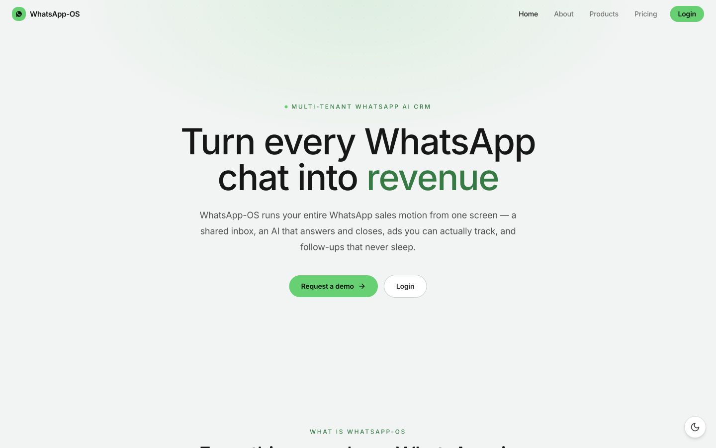 WhatsApp-OS 首页截图