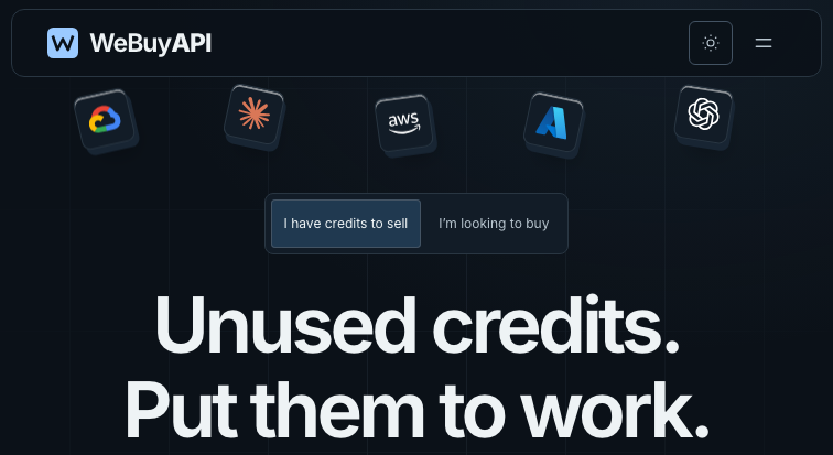 WeBuyAPI homepage screenshot