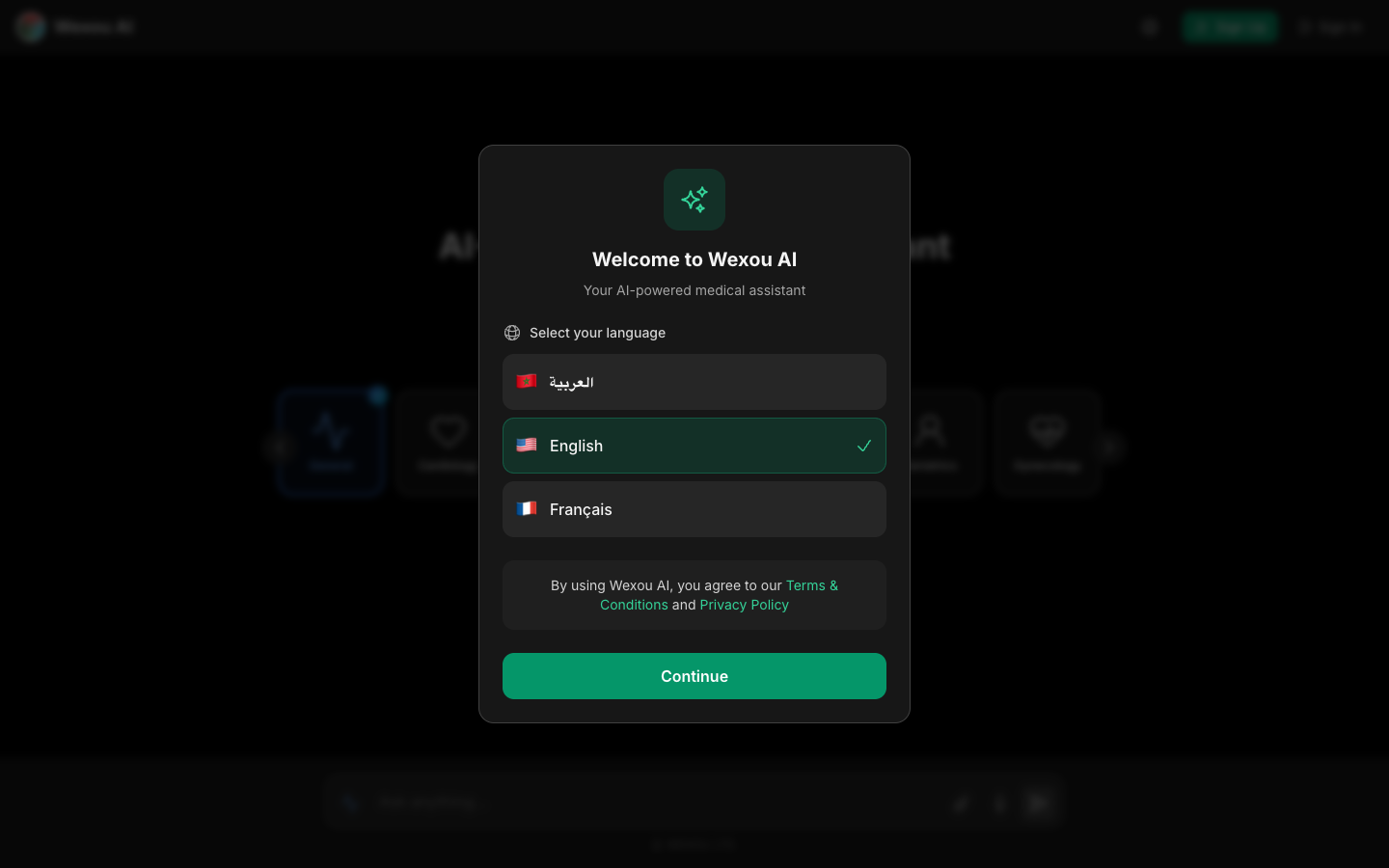Wexou AI landing_page