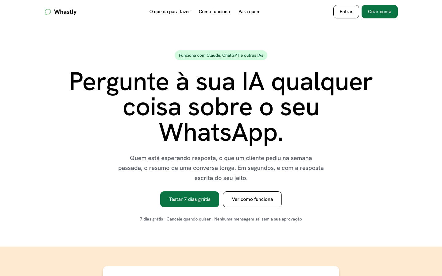 Whastly homepage screenshot