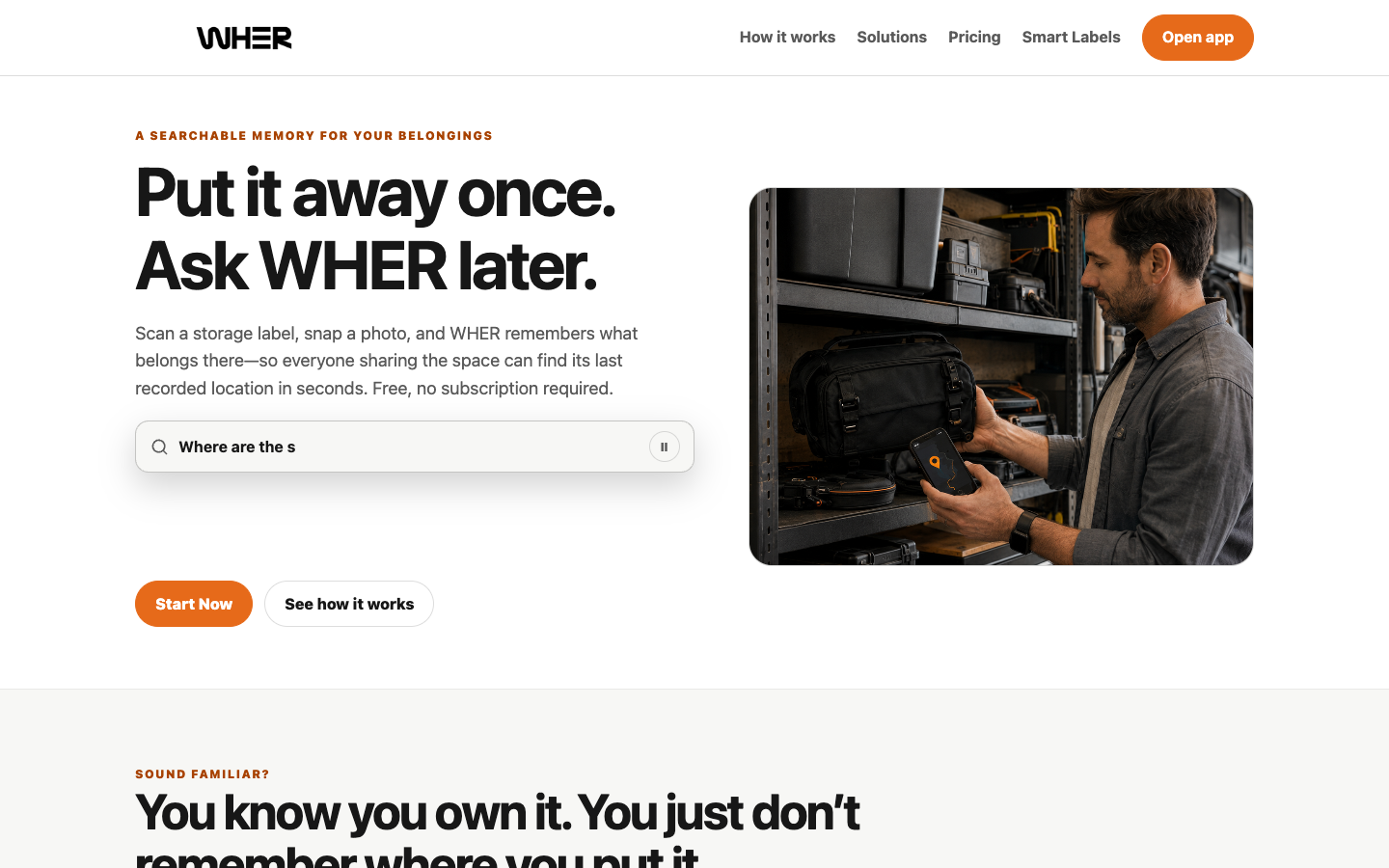 WHER homepage screenshot
