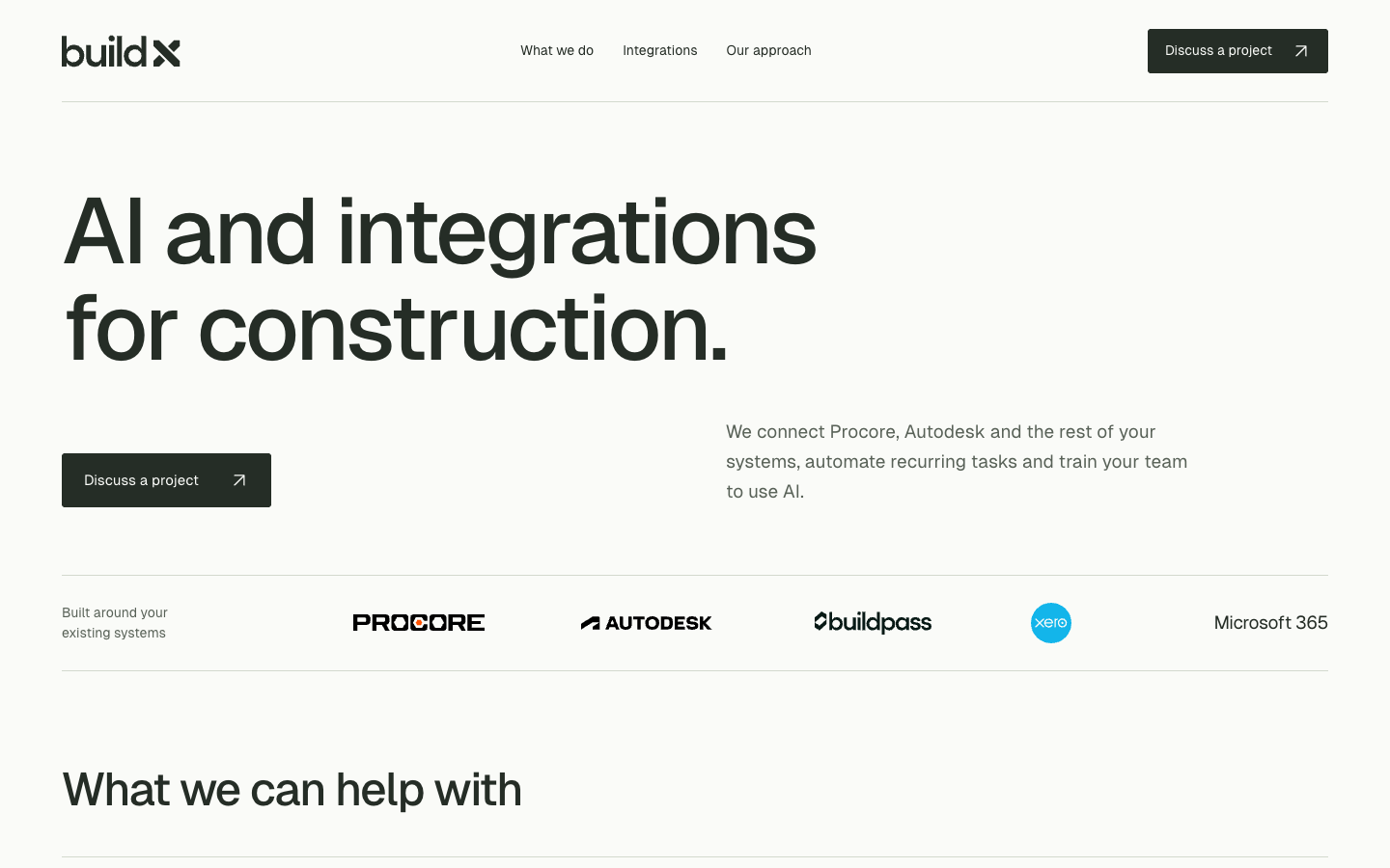 BuildX homepage screenshot