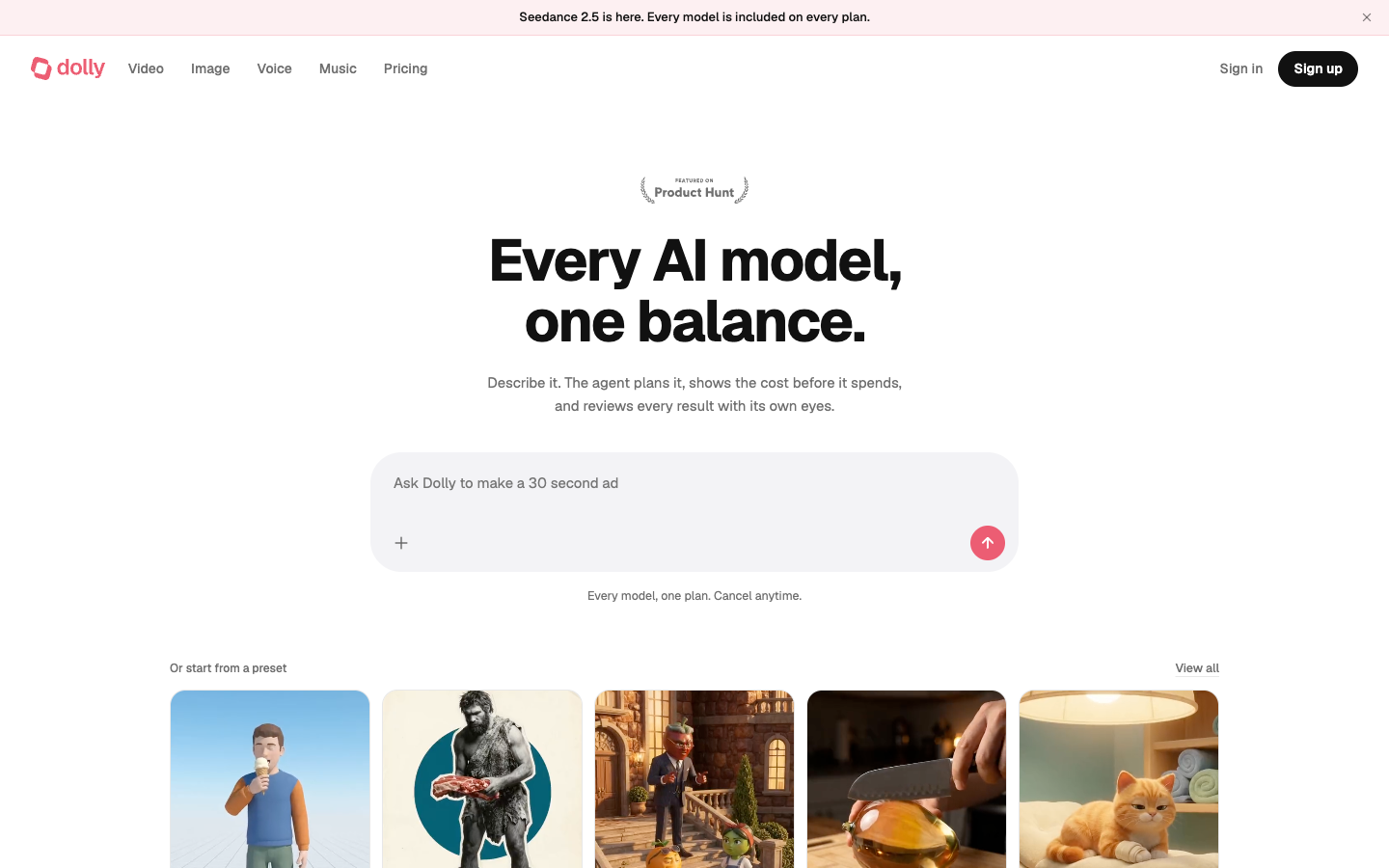 Dolly landing_page