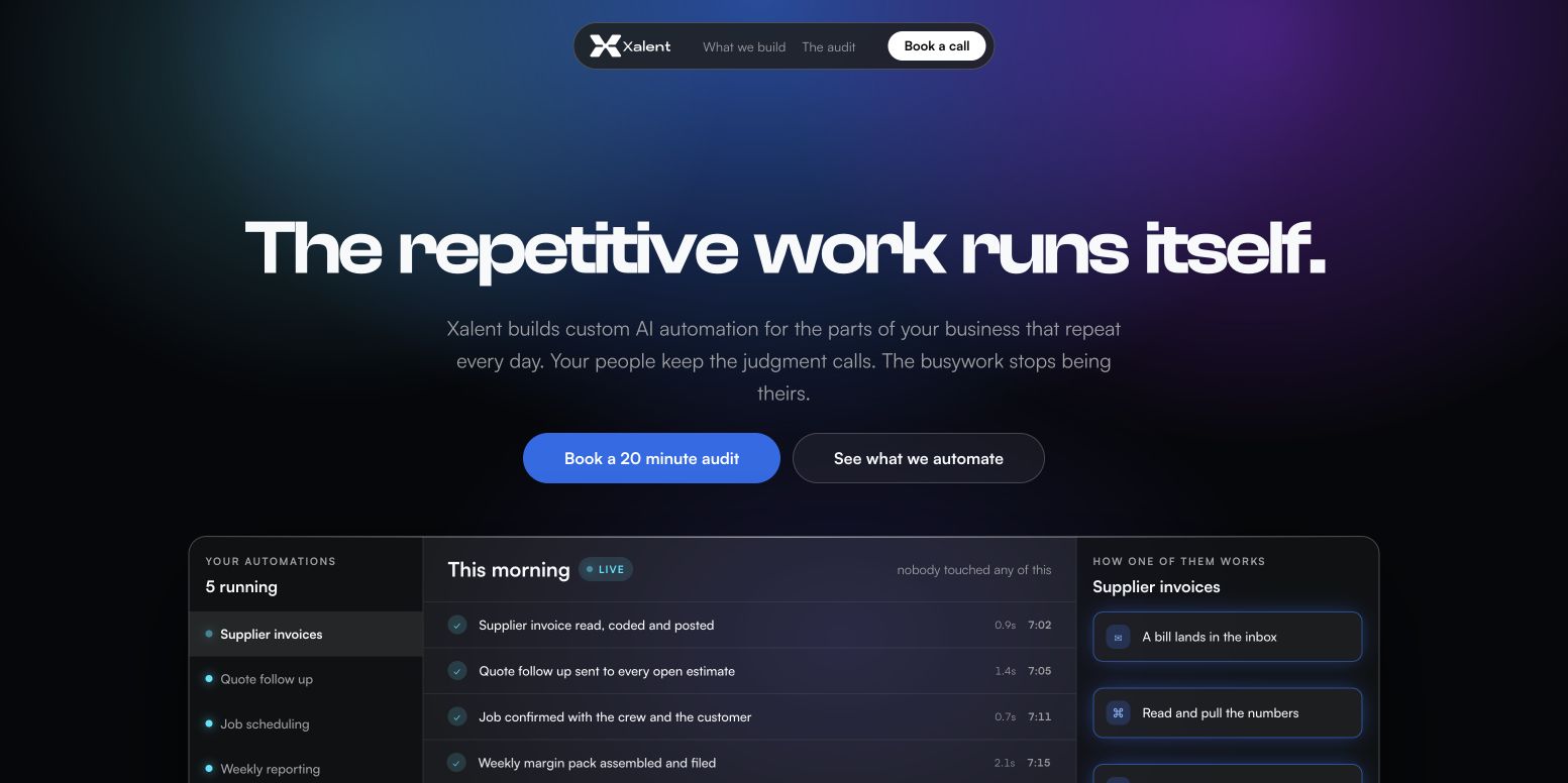 Xalent landing_page