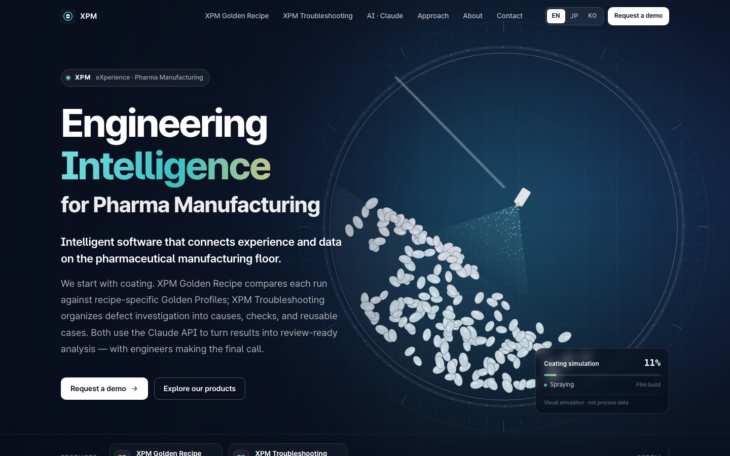 XPM homepage screenshot
