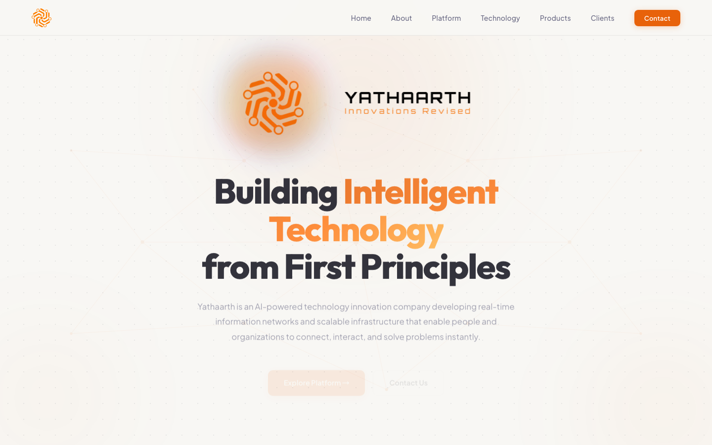Yathaarth homepage screenshot